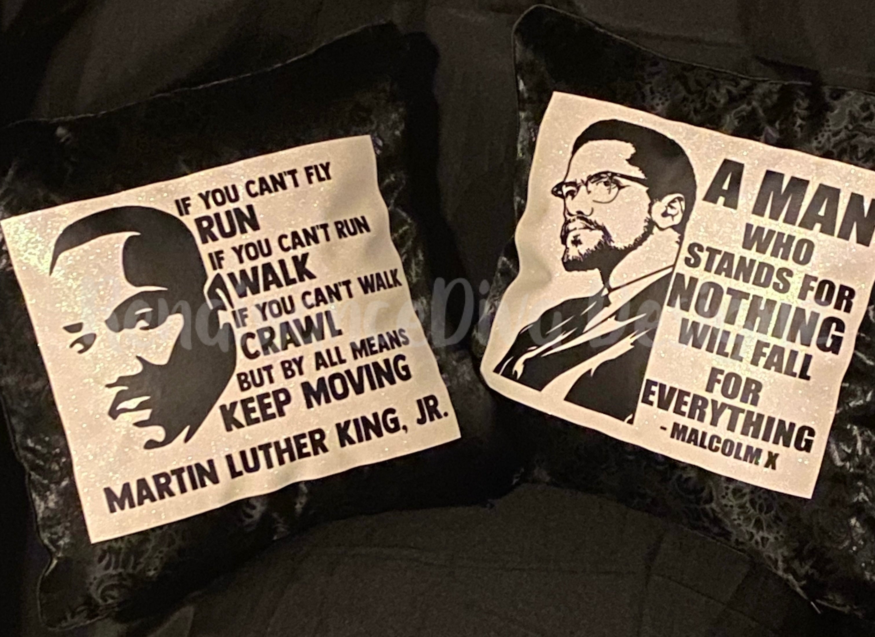 MLK JR. & MALCOLM X Throw Pillow Set